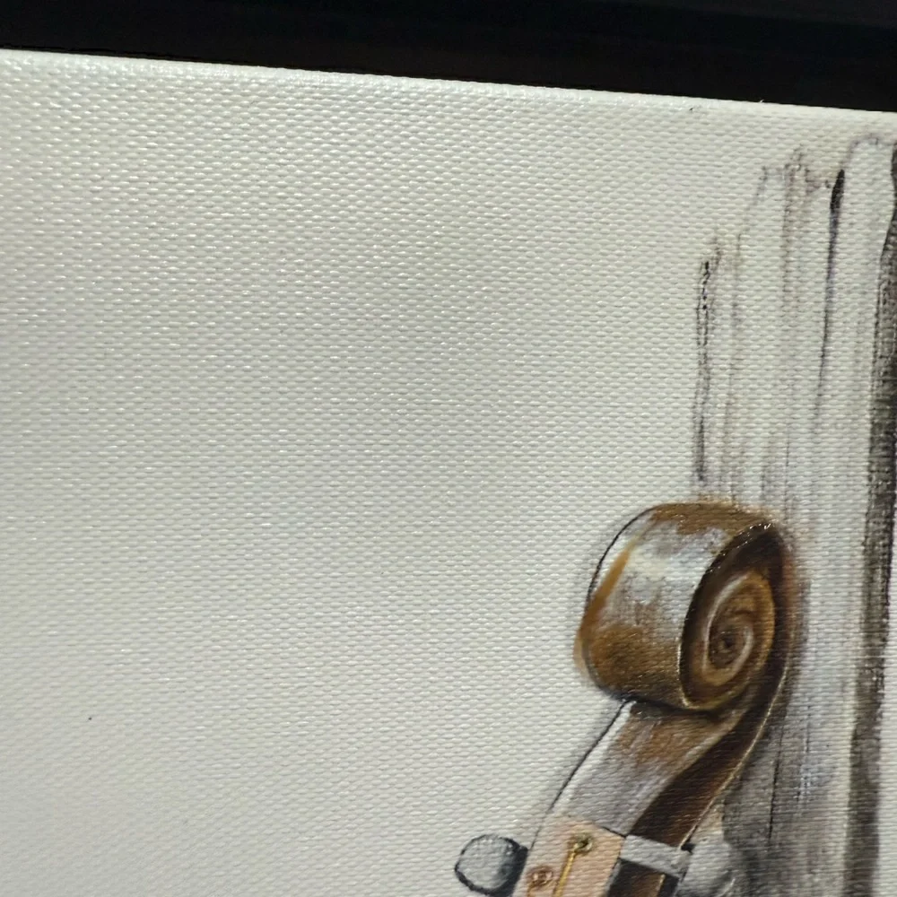 Violin hand painted